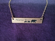 Load image into Gallery viewer, Mama Bear Bar Necklace (see options)