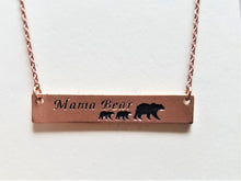 Load image into Gallery viewer, Mama Bear Bar Necklace (see options)